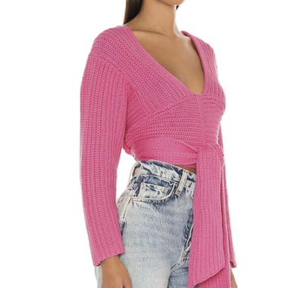 Nwt Atoir Farfetch chunky backless wrap tie sweater S - Picture 5 of 8